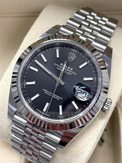 black dial watch face only mens datejust rolex|2023 datejust 41mm 126300.